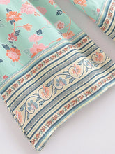 Load image into Gallery viewer, Green Floral Print ,Bohemian Pant , Rayon Boho Pants