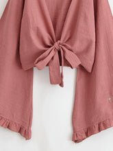 Load image into Gallery viewer, Star Moon Embroidery Short Bohemian Kimono Ruffles Flare Sleeves