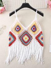 Load image into Gallery viewer, Hollow Out Floral EmbroideryBohemian Knitted Boho Camis
