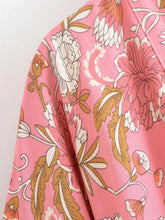 Load image into Gallery viewer, Vintage Floral Print ,Beach Summer Kimono , Boho Cover-ups