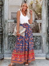 Load image into Gallery viewer, Multi Floral Printed, Beach Bohemian Pleated ,Maxi Skirts