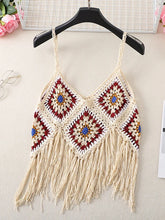 Load image into Gallery viewer, Hollow Out Floral EmbroideryBohemian Knitted Boho Camis