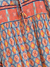 Load image into Gallery viewer, Geometry Floral ,Beach Bohemian Maxi Dress,Boho Dress