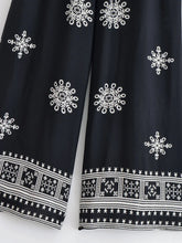 Load image into Gallery viewer, Purple Floral , Wide Leg Pants with Pockets ,Vacation Boho Pant