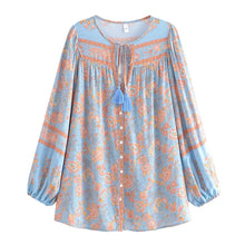 Load image into Gallery viewer, Floral Print ,bohemian Blouse ,Boho Shirts