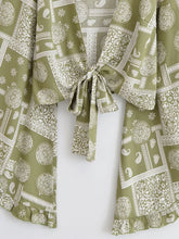 Load image into Gallery viewer, Beach Summer Kimono , Vacation Bohemian ,Bikini Boho Cover-ups