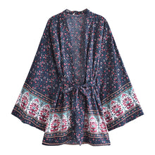 Load image into Gallery viewer, Bohemian Kimino ,Short Robe , Boho Bikini Cover-ups