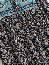 Load image into Gallery viewer, Black Wild Floral ,Beach Bohemian Maxi Dress,Holiday Boho Dress