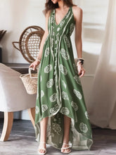 Load image into Gallery viewer, Floral Print ,Backless Sexy Maxi Dres,Vacation Boho Dress