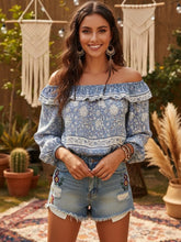 Load image into Gallery viewer, Boho Blouse, Vintage Blouse,Floral Print