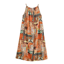 Load image into Gallery viewer, Floral Print, Backless Sexy Maxi Dress,Boho Dress with Pockets