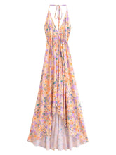 Load image into Gallery viewer, Wild Floral ,Open Back,Strapless Boho Dress