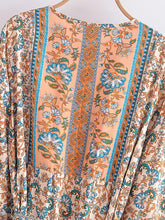 Load image into Gallery viewer, Elegant Lace-up Tassel Wild Floral Print Beach Bohemian Maxi Dress