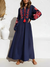 Load image into Gallery viewer, Floral Emberoidered ,Bohemian Maxi Dress,Boho Dres