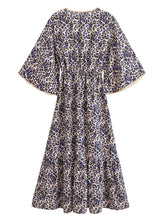 Load image into Gallery viewer, Leopard Print ,Bohemian Maxi Dress,Boho Dress