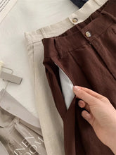 Load image into Gallery viewer, Boho Linen Blend Pleated Shorts Wide Leg Shorts with Pockets