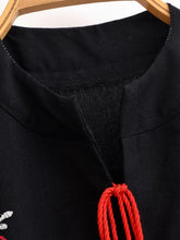 Load image into Gallery viewer, Retro Floral Emberoidered, Linen Cotton Vacation, Boho Maxi Dress