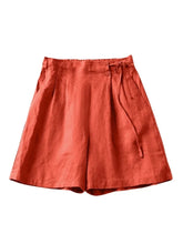 Load image into Gallery viewer, Linen Cotton Shorts Beach Boho Shorts