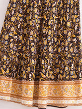 Load image into Gallery viewer, Floral Printed ,Beach Bohemian Skirt ,Boho Maxi Skirts