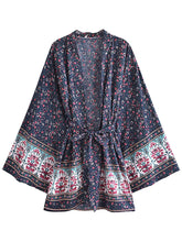 Load image into Gallery viewer, Bohemian Kimino ,Short Robe , Boho Bikini Cover-ups