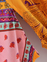 Load image into Gallery viewer, Floral Print Kimono,Bohemian Cover-up,Boho Maxi Robe