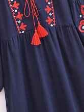 Load image into Gallery viewer, Floral Emberoidered ,Bohemian Maxi Dress,Boho Dres