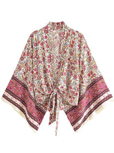 Load image into Gallery viewer, Boho Kimono ,Short Robe ,Bikini Cover Ups