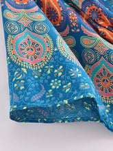 Load image into Gallery viewer, Multi Floral Print ,Bohemian Kimono Robe,Boho Bikini Cover-ups