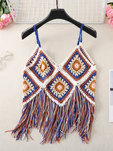 Load image into Gallery viewer, Hollow Out Floral EmbroideryBohemian Knitted Boho Camis