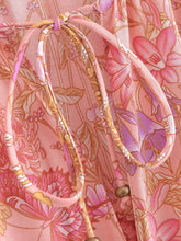 Load image into Gallery viewer, Pink Floral Print ,Boho Playsuits ,Beach Rompers Jumpsuits