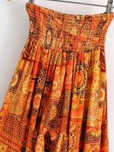 Load image into Gallery viewer, Bohemian High Low Maxi Skirt Smocked Elastic Beach Vacation Skirts
