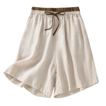 Load image into Gallery viewer, Contrast Color, Linen Cotton Shorts ,Bohemian Sunmmer Short
