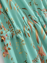 Load image into Gallery viewer, Floral Print ,Backless Sexy Beach Bohemian Dress,, High-Low Boho Dress