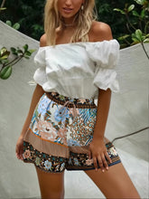 Load image into Gallery viewer, Peacock Floral ,Bohemian Short with Pockets ,Boho Shorts