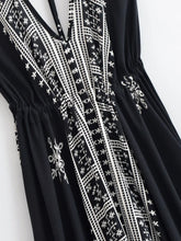 Load image into Gallery viewer, Wild Floral ,Backless Sexy Maxi Dress , High-Low Tassel Strapless Boho Dress