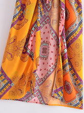 Load image into Gallery viewer, Floral Print Kimono,Bohemian Cover-up,Boho Maxi Robe