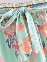 Load image into Gallery viewer, Green Floral Print ,Bohemian Pant , Rayon Boho Pants