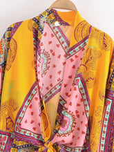 Load image into Gallery viewer, Bohemian Kimono, Boho Bikini Cover-ups,Multi Floral