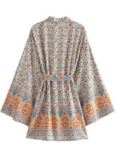 Load image into Gallery viewer, Bohemian Kimino ,Short Robe , Boho Bikini Cover-ups