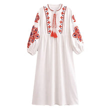 Load image into Gallery viewer, Floral Emberoidered ,Bohemian Maxi Dress,Boho Dres