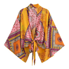 Load image into Gallery viewer, Bohemian Kimono, Boho Bikini Cover-ups,Multi Floral