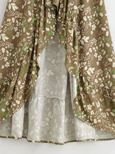 Load image into Gallery viewer, Floral High Low Maxi Skirt Ruffle A-Line Skirt Ethnic Print Skirt