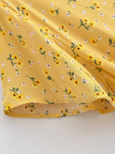 Load image into Gallery viewer, Yellow Sun Flower ,Bohemian Maxi Dress , Boho Wrap Dress