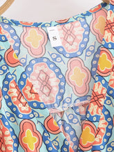 Load image into Gallery viewer, Geometry Print ,Bohemian Mini Dress,Boho Dress