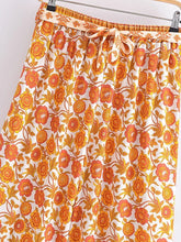 Load image into Gallery viewer, Black Floral Print ,Bohemian Pant , Rayon Boho Pants