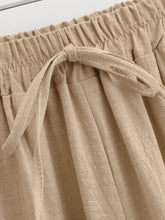 Load image into Gallery viewer, Wild Flower Embroidery ,Linen Cotton Baggy Pants, Bloomers Loose Yoga Trousers