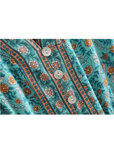 Load image into Gallery viewer, Floral Print Bat Sleeve Beach Bohemian Maxi Dresses Robe