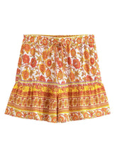 Load image into Gallery viewer, Peacock Floral ,Bohemian Short with Pockets ,Boho Shorts