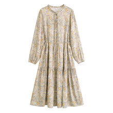 Load image into Gallery viewer, Women Floral Print Tiered Long Dress Bohemian Beach Maxi Dress