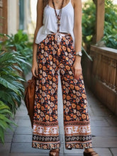 Load image into Gallery viewer, Black Floral Print ,Bohemian Pant , Rayon Boho Pants